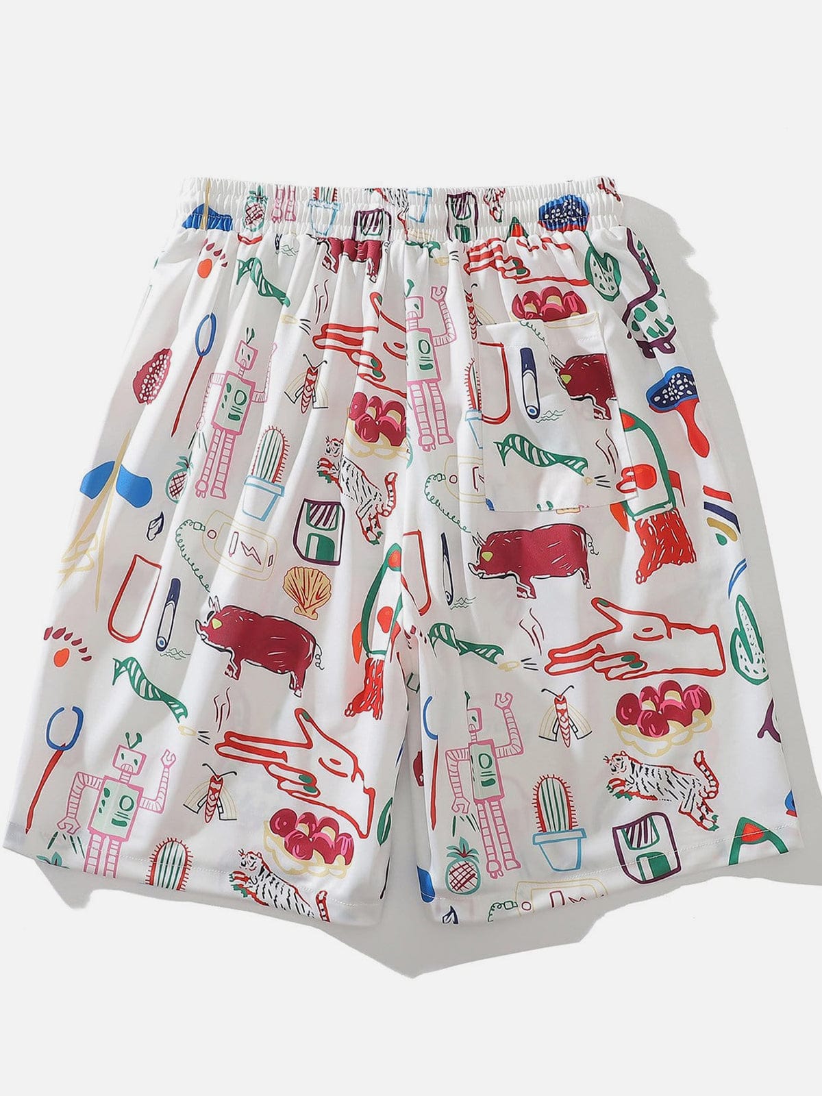 Multi Element Graffiti Shorts - Kawaii Side