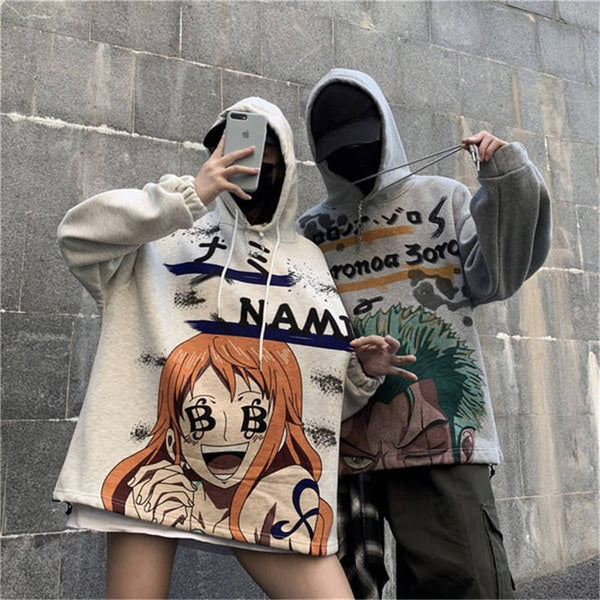 Nami and Zoro Streetwear Fashion Hoodie - Kawaii Side