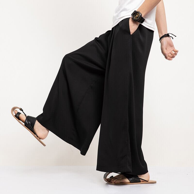 Oriental Straight Leg Baggy Pants - Kawaii Side