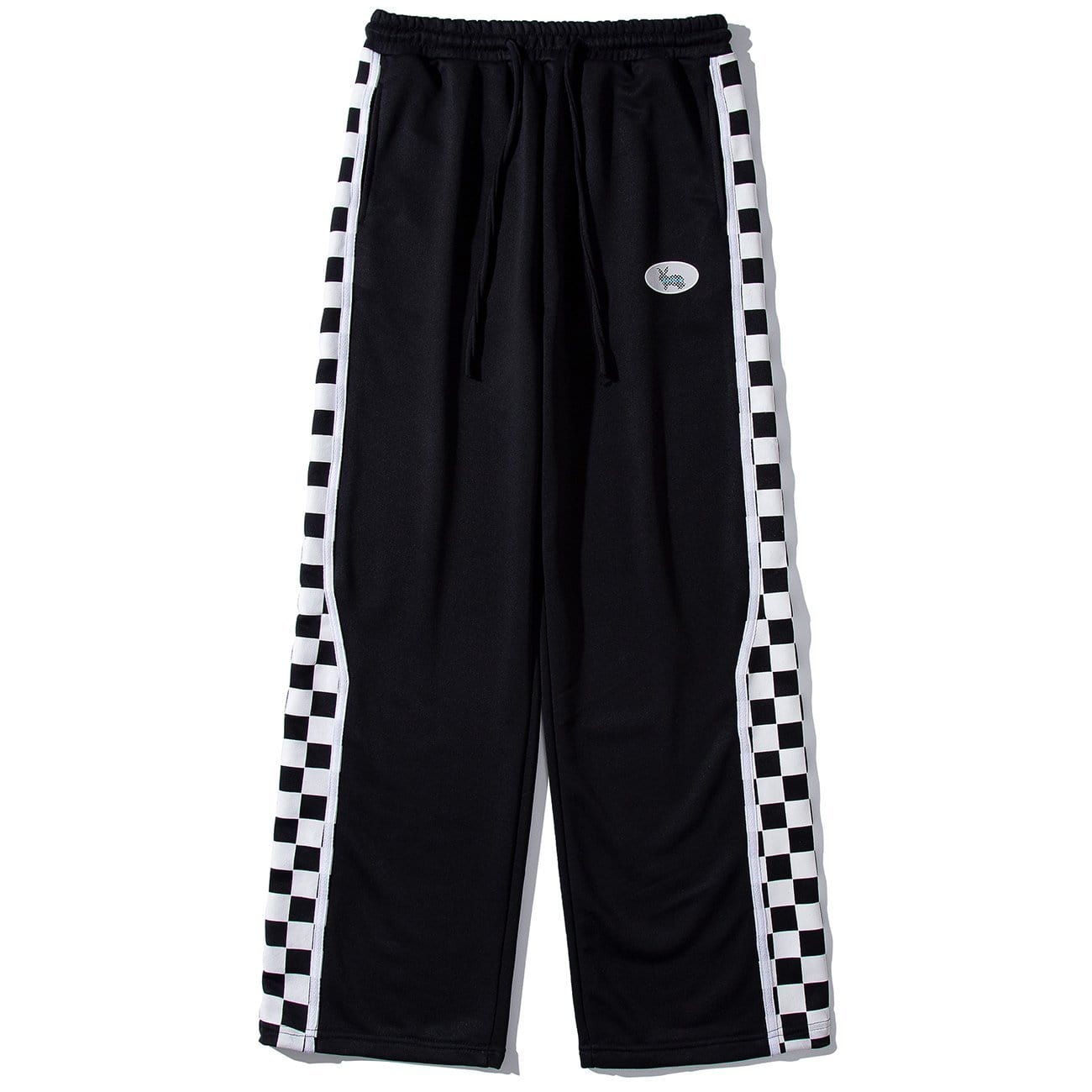 Patchwork Checkerboard Print Pants - Kawaii Side