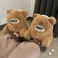 Plush Bear Slippers - Kawaii Side