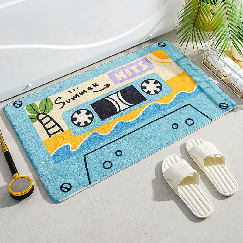 Retro Classic Cassette Music Tape Rugs & Mats - Kawaii Side