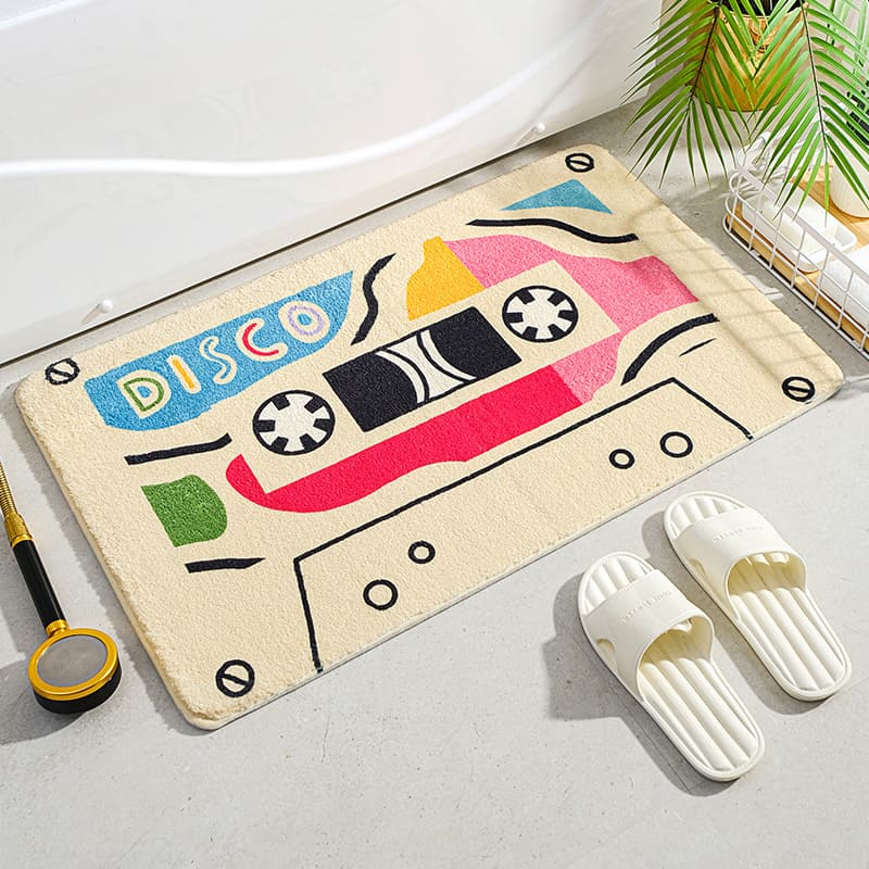 Retro Classic Cassette Music Tape Rugs & Mats - Kawaii Side