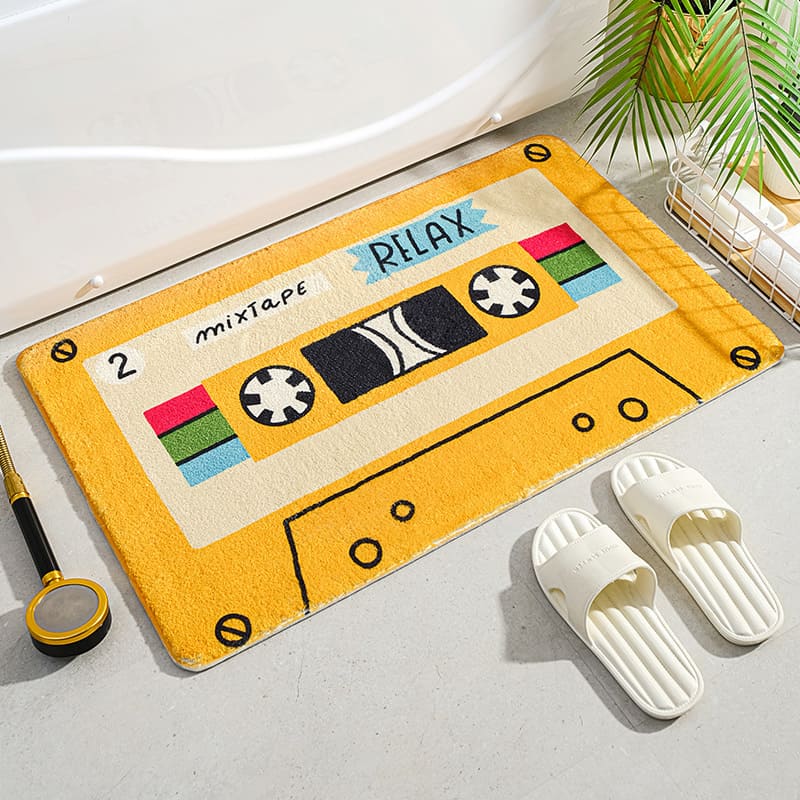 Retro Classic Cassette Music Tape Rugs & Mats - Kawaii Side