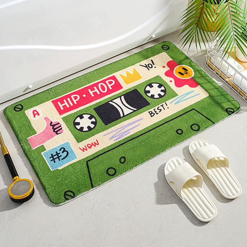 Retro Classic Cassette Music Tape Rugs & Mats - Kawaii Side