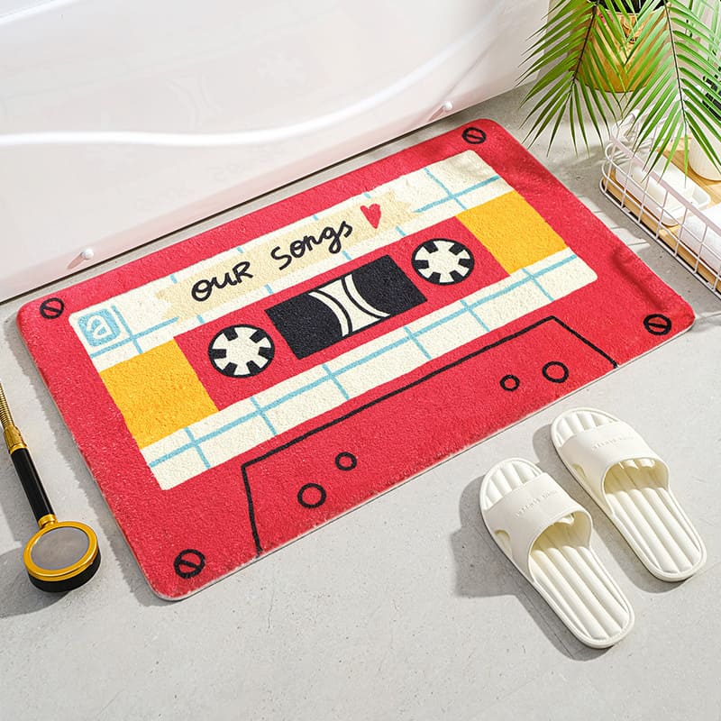 Retro Classic Cassette Music Tape Rugs & Mats - Kawaii Side