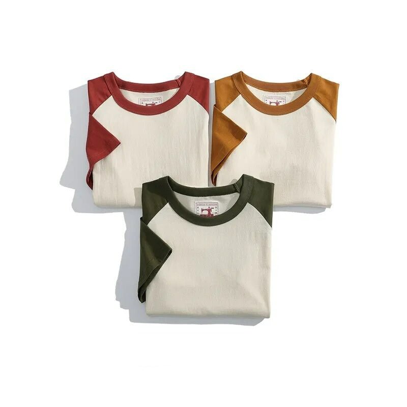 Retro Style T-Shirt Colorful Sleeves - Kawaii Side