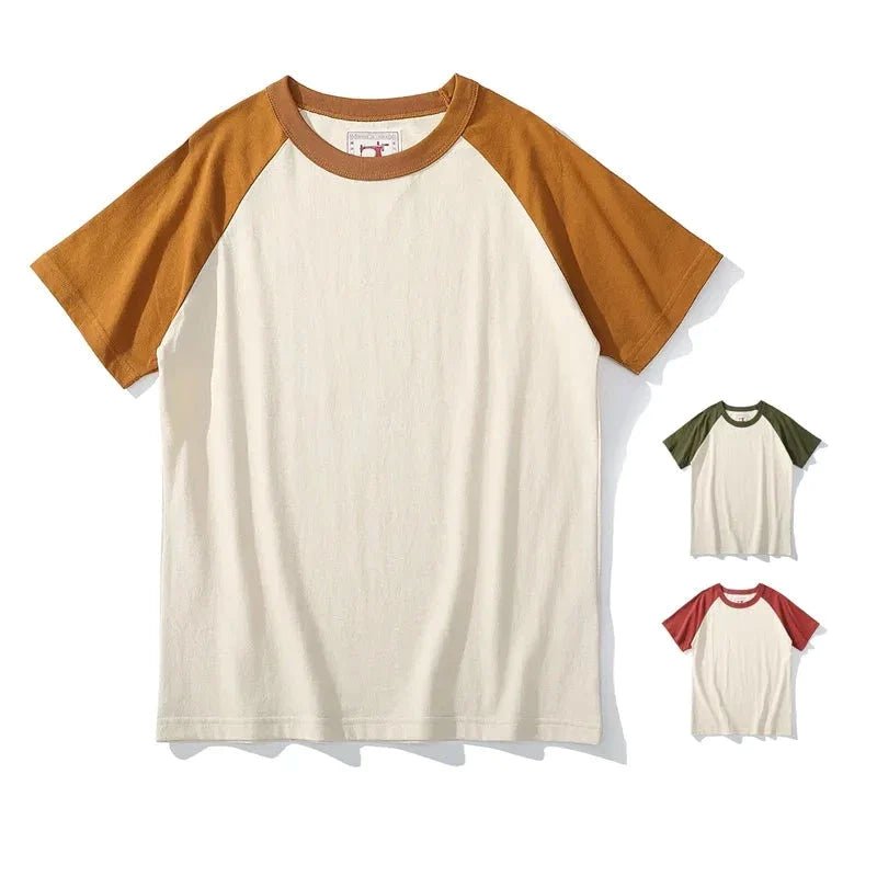 Retro Style T-Shirt Colorful Sleeves - Kawaii Side