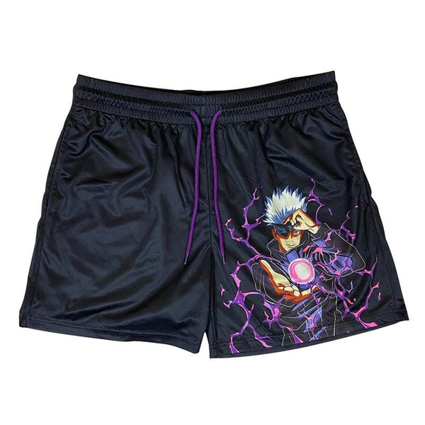 Satoru Gojo Purple Domain Gym Shorts - Kawaii Side