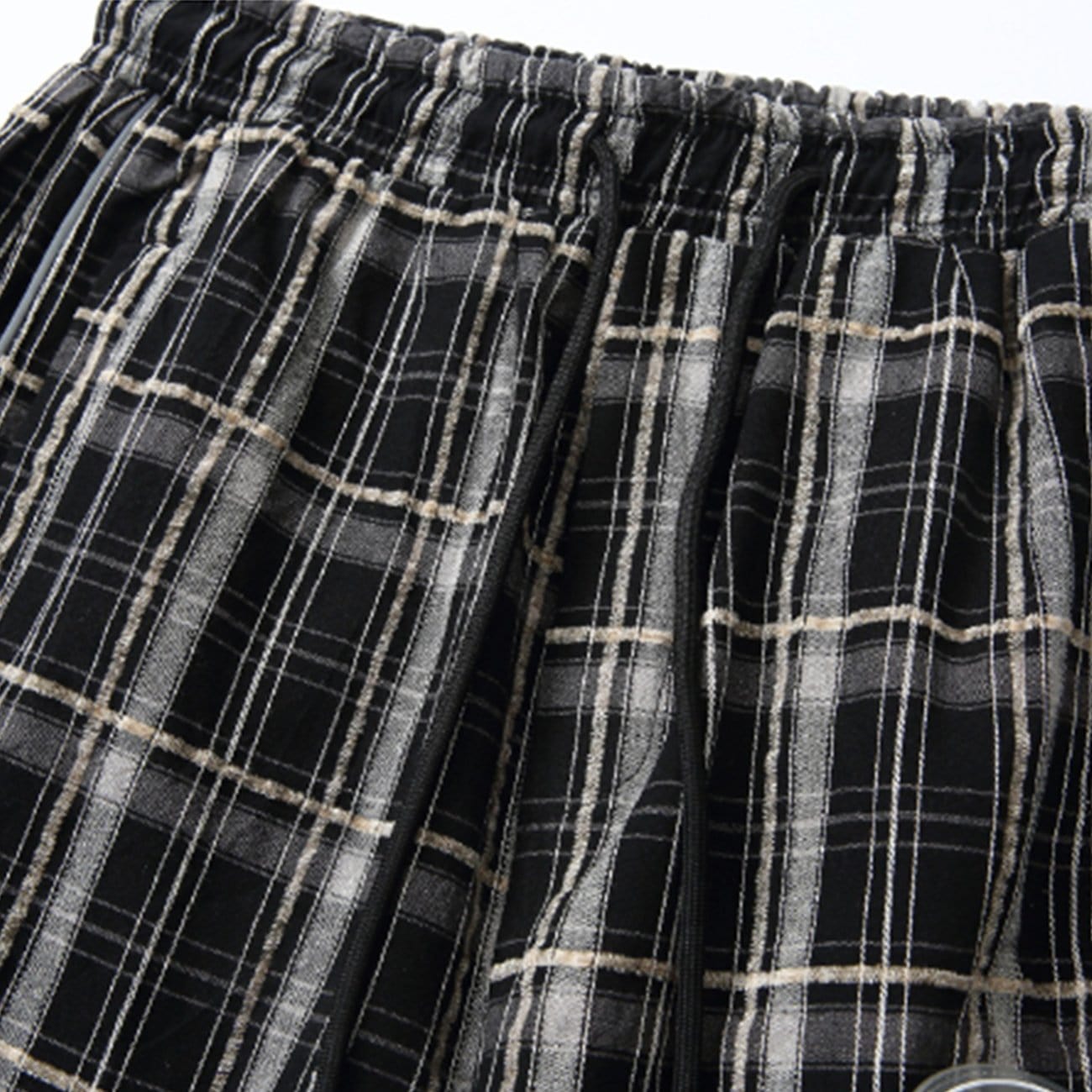 Side Striped Plaid Shorts - Kawaii Side