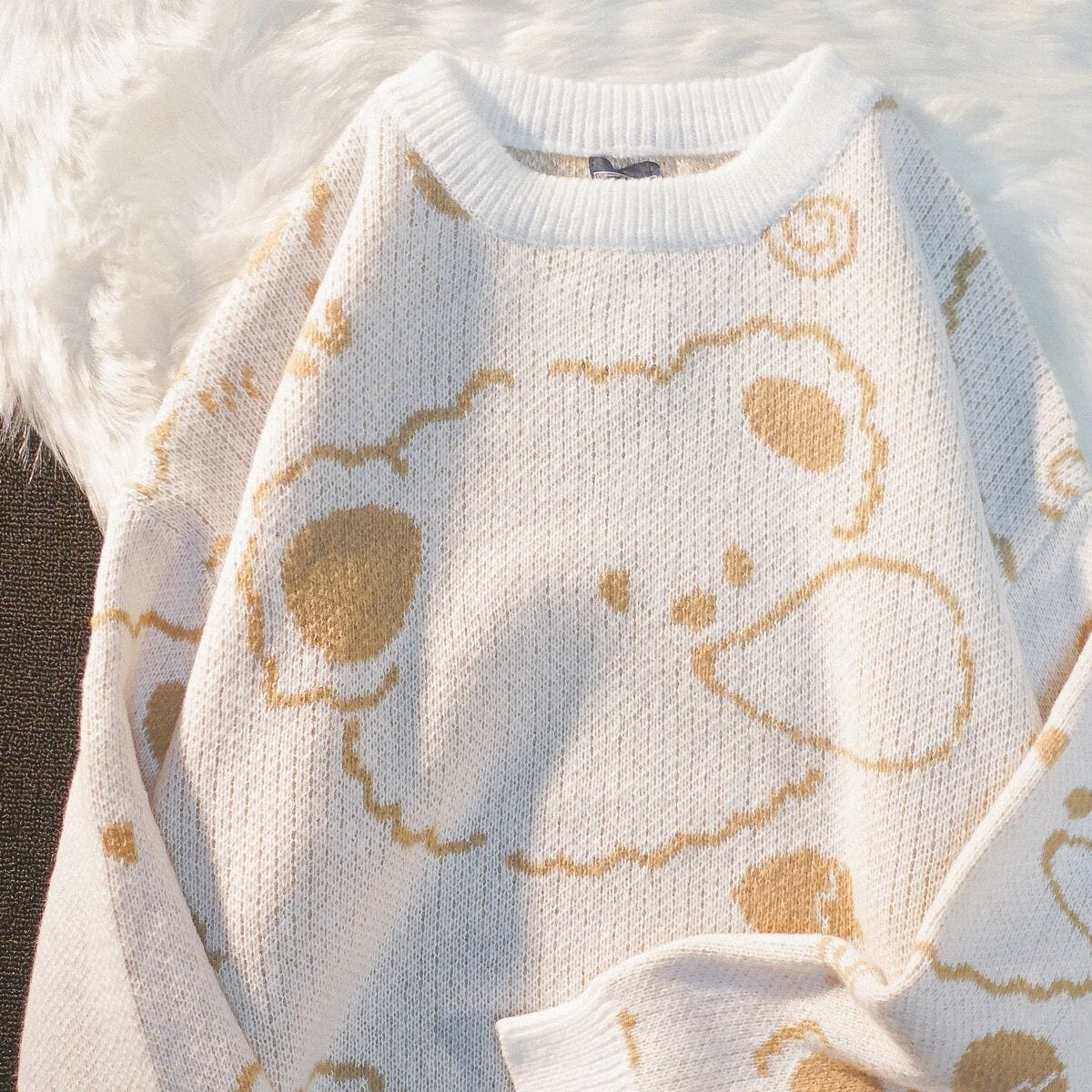 Sleepy Bear Kawaii Winter Sweater - Kawaii Side