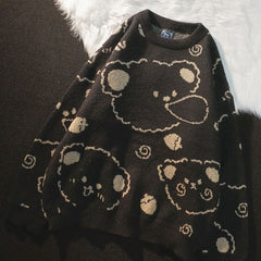 Sleepy Bear Kawaii Winter Sweater - Kawaii Side