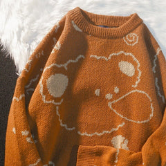 Sleepy Bear Kawaii Winter Sweater - Kawaii Side