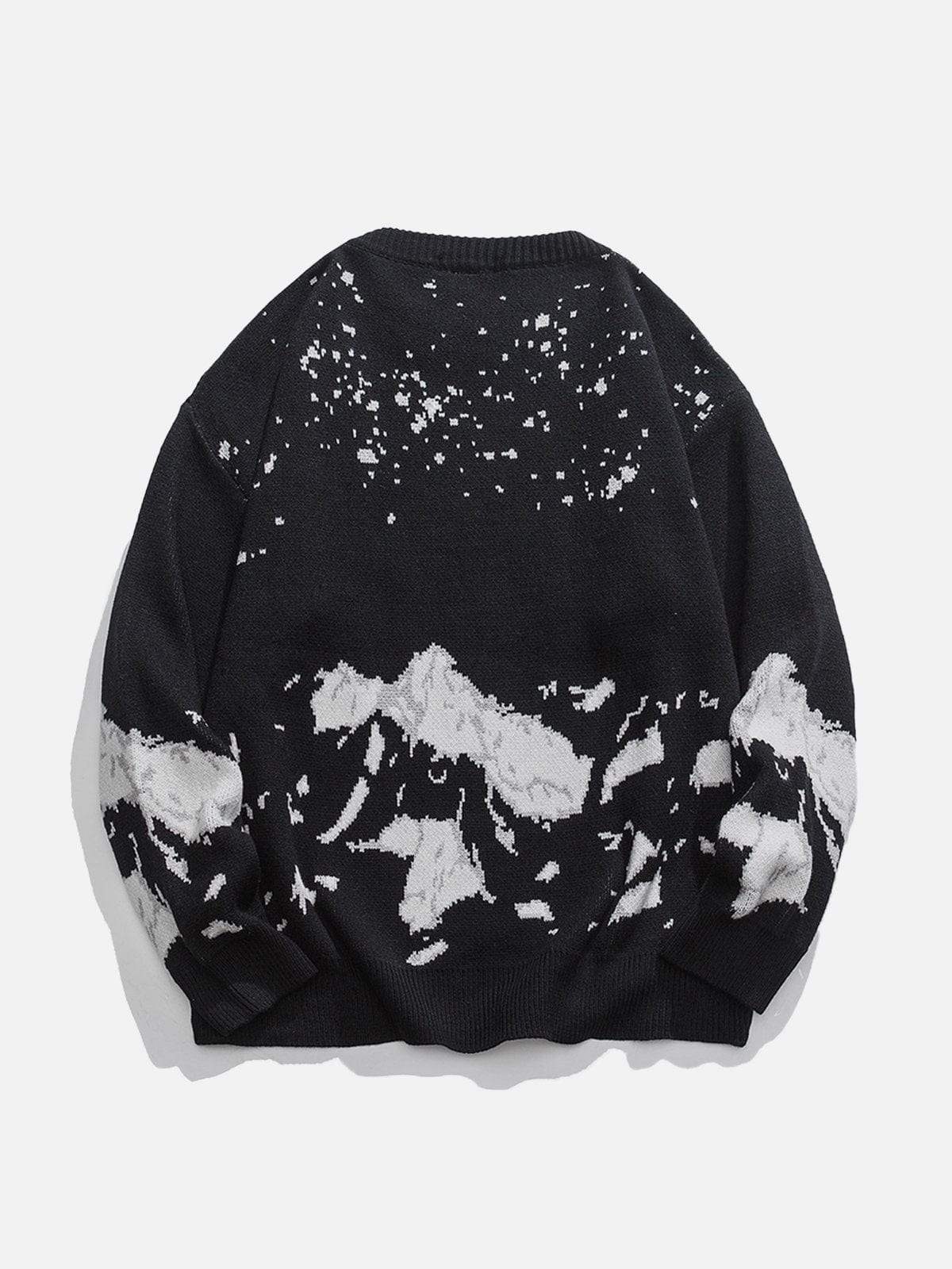 Snowy Mountains Print Sweater - Kawaii Side