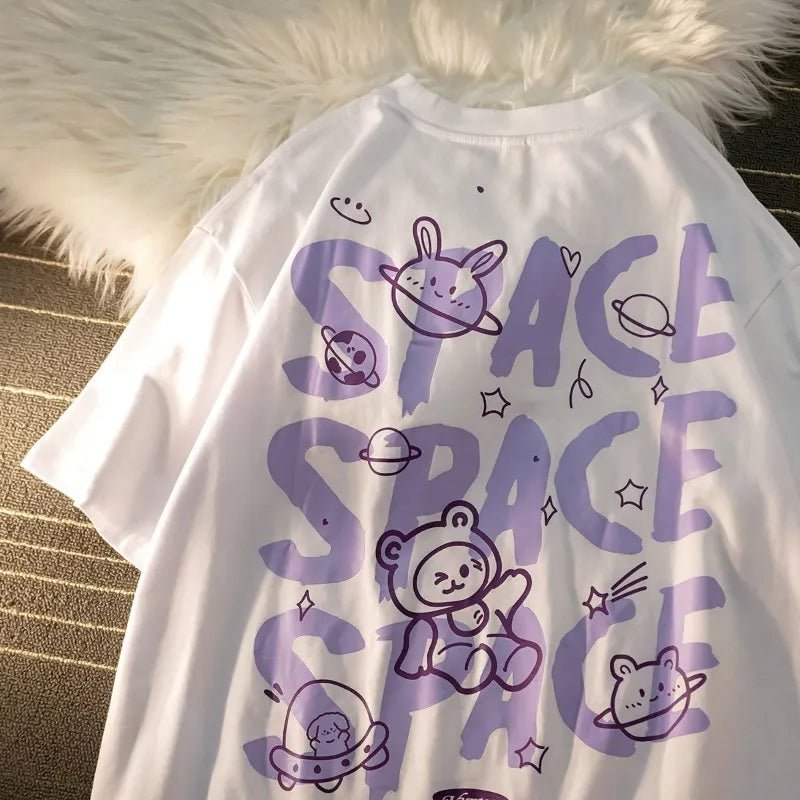Space Bunny Oversized T-Shirt - Kawaii Side
