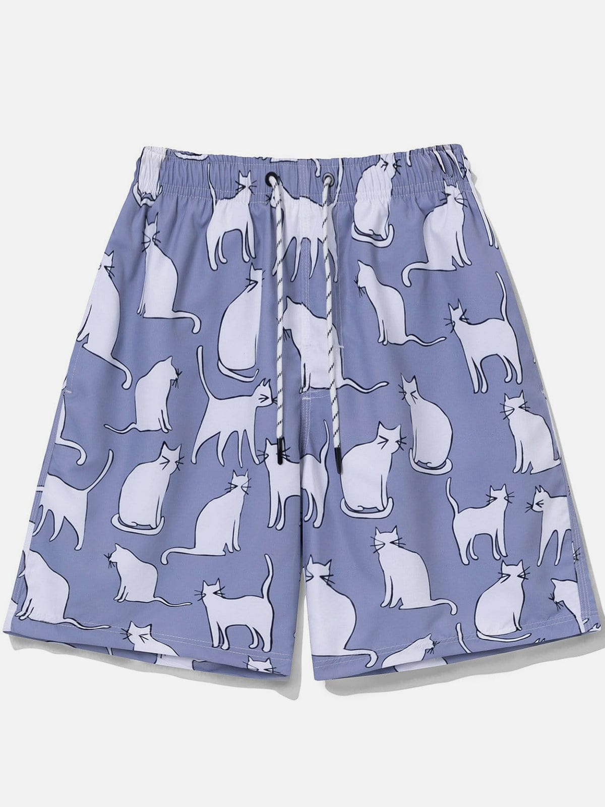 Squint Cats Print Shorts - Kawaii Side