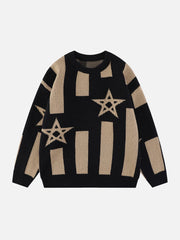 Star Embroidery Sweater - Kawaii Side