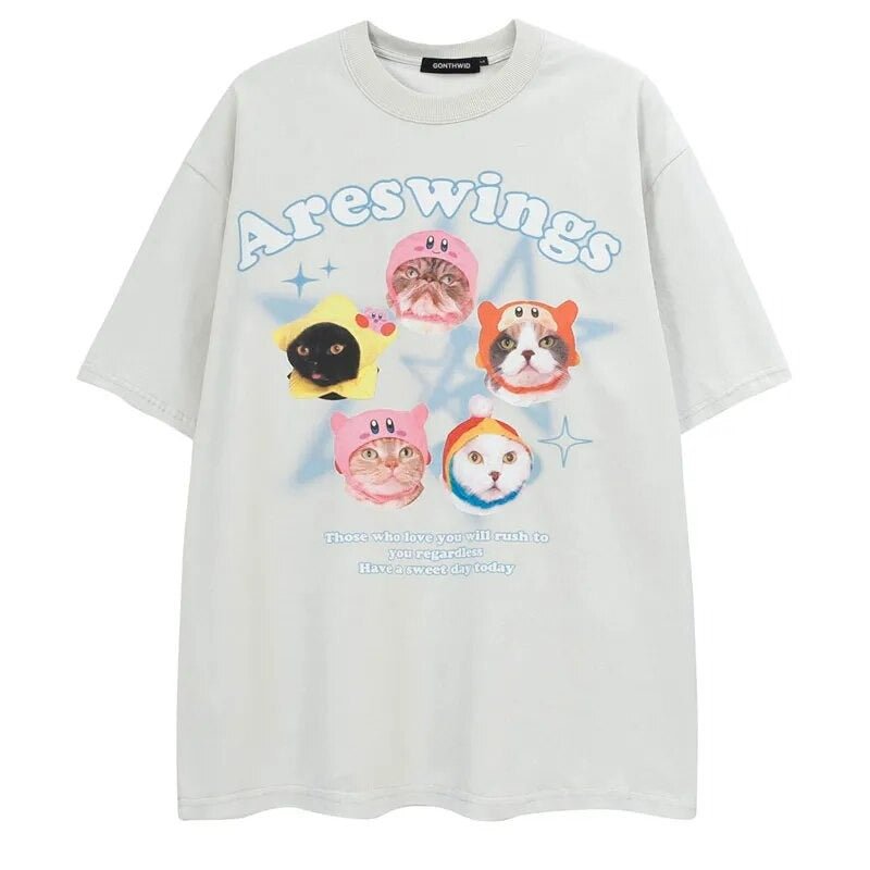 Star Kittens T-Shirt - Kawaii Side