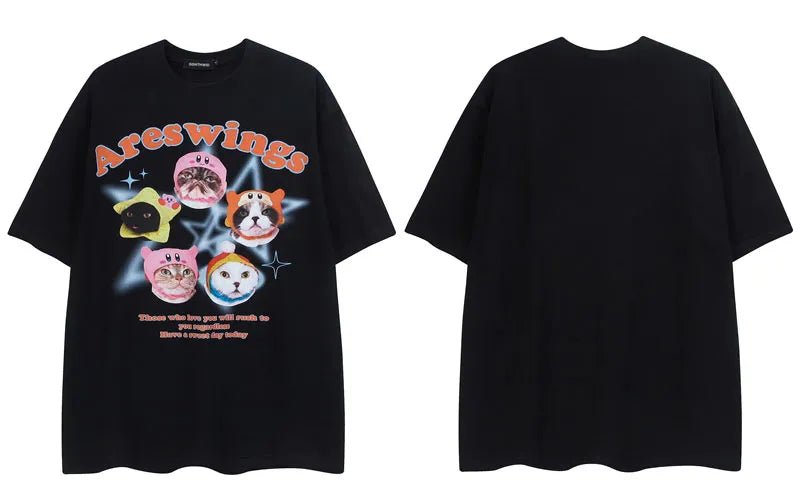 Star Kittens T-Shirt - Kawaii Side