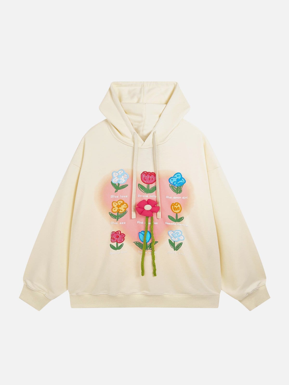 Stereoscopic Flower Hoodie - Kawaii Side