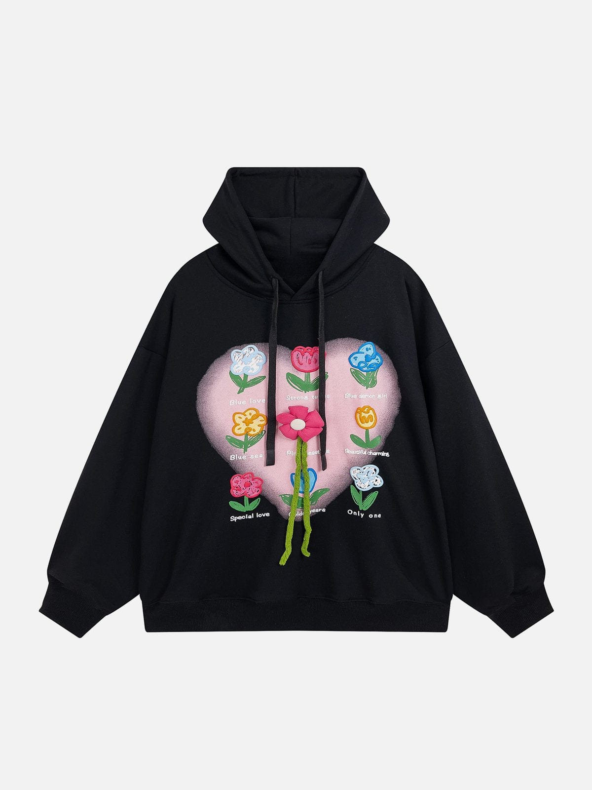 Stereoscopic Flower Hoodie - Kawaii Side