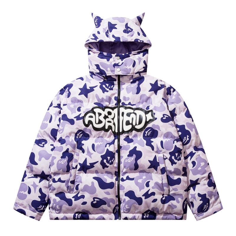 Streetwear Camouflage Puffer Jacket - Kawaii Side
