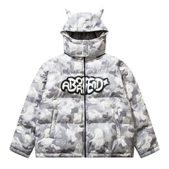 Streetwear Camouflage Puffer Jacket - Kawaii Side