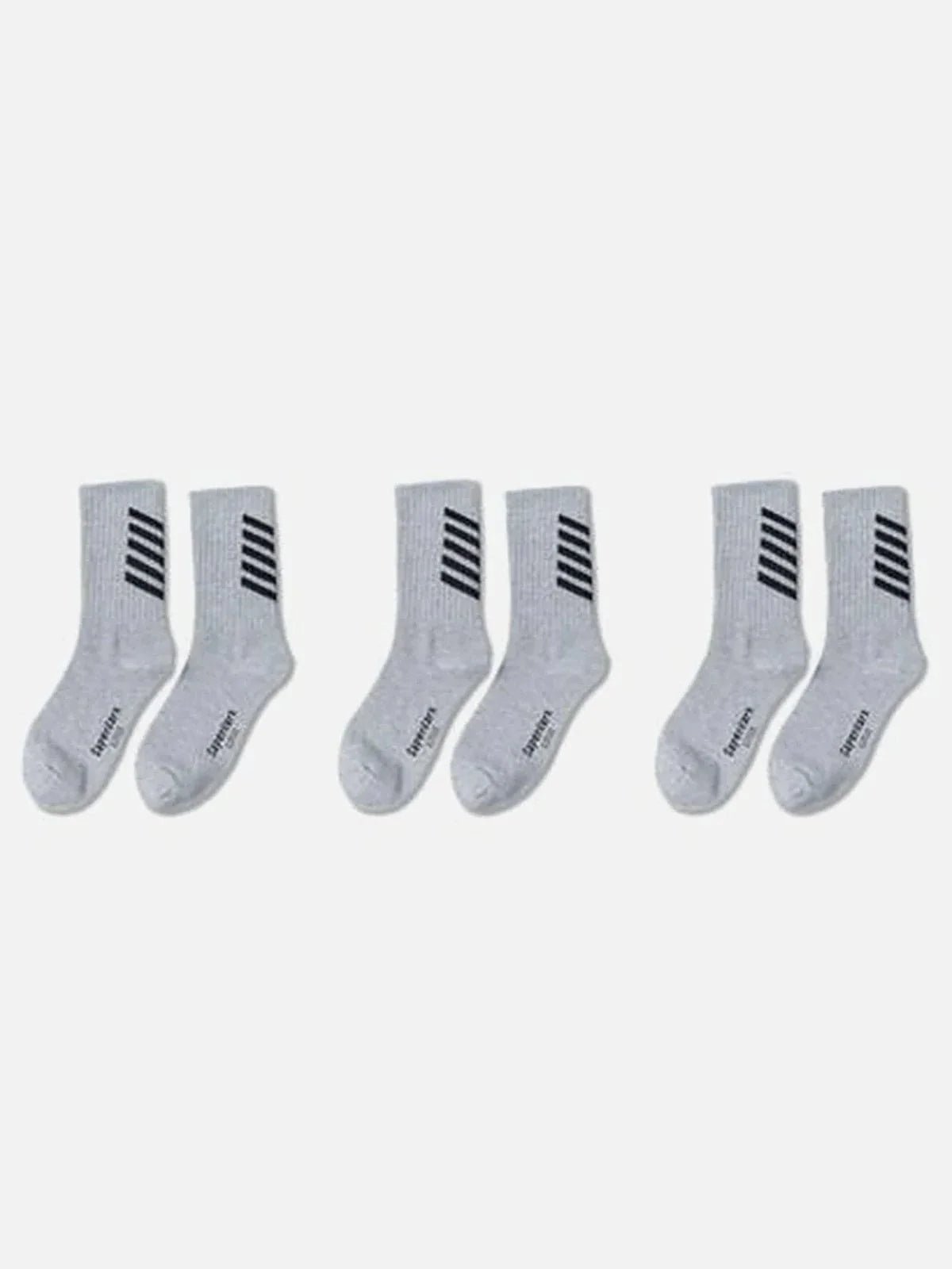 Striped Skateboard Socks 3PCS - Kawaii Side