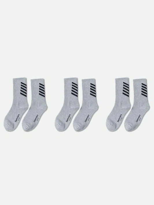 Striped Skateboard Socks 3PCS - Kawaii Side