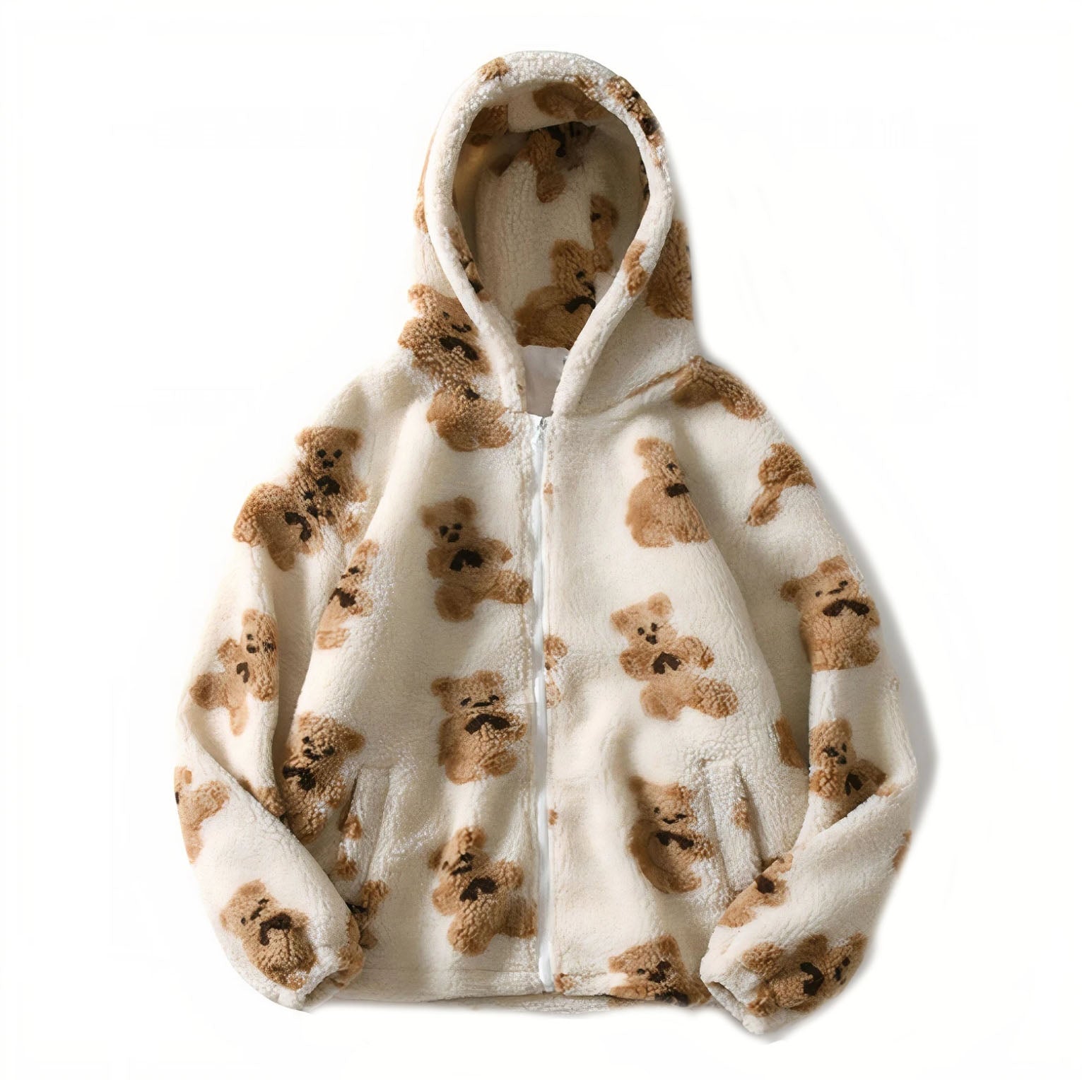 Teddy Bear Sherpa Hoodie - Kawaii Side