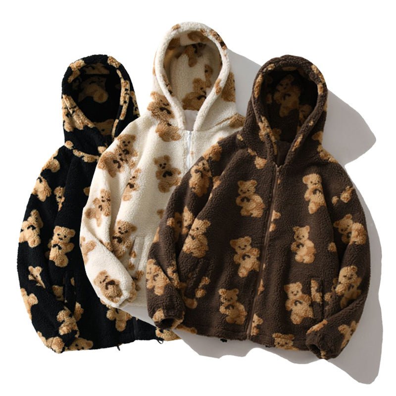 Teddy Bear Sherpa Hoodie - Kawaii Side