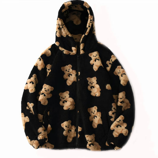 Teddy Bear Sherpa Hoodie - Kawaii Side