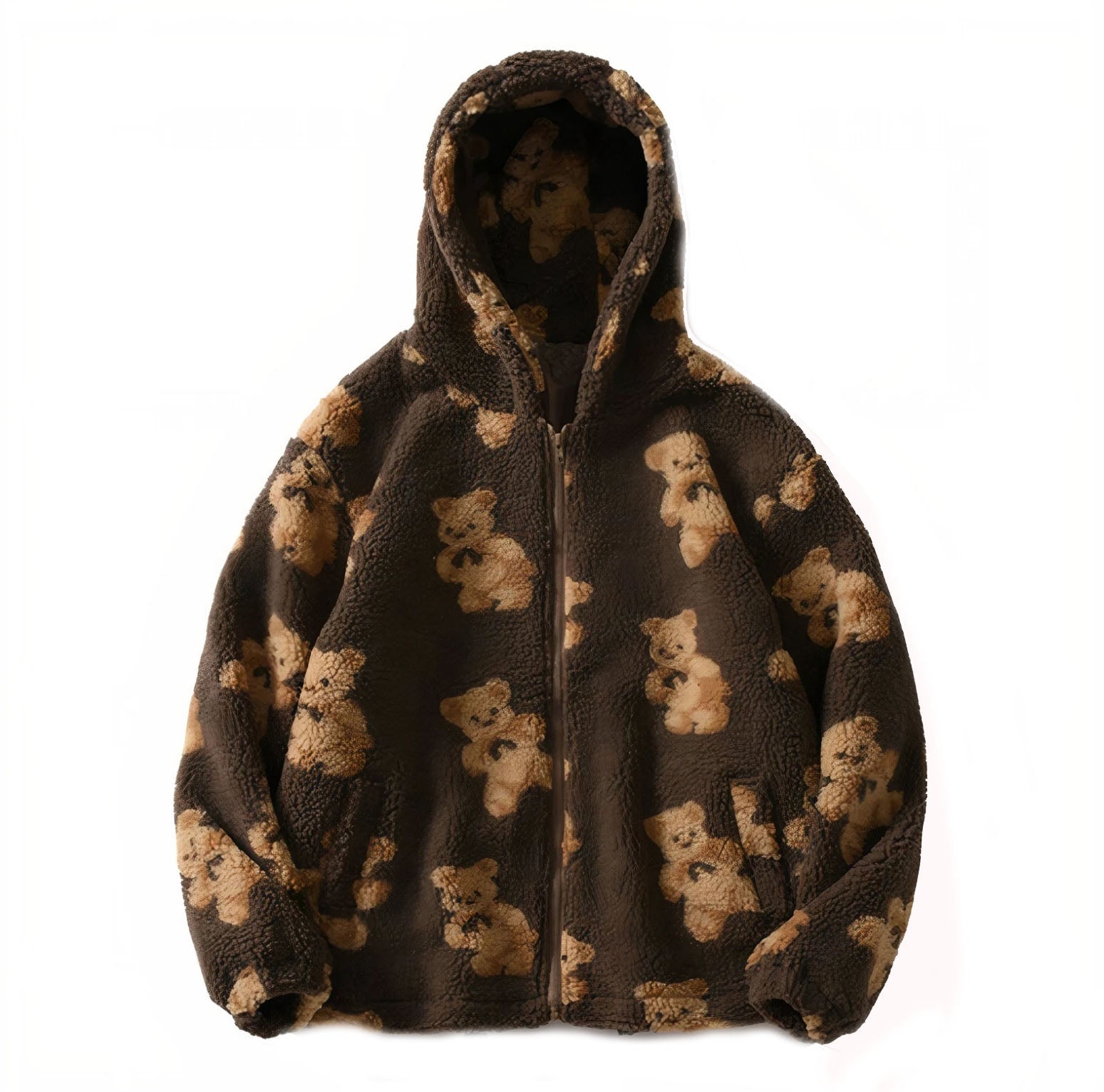 Teddy Bear Sherpa Hoodie - Kawaii Side