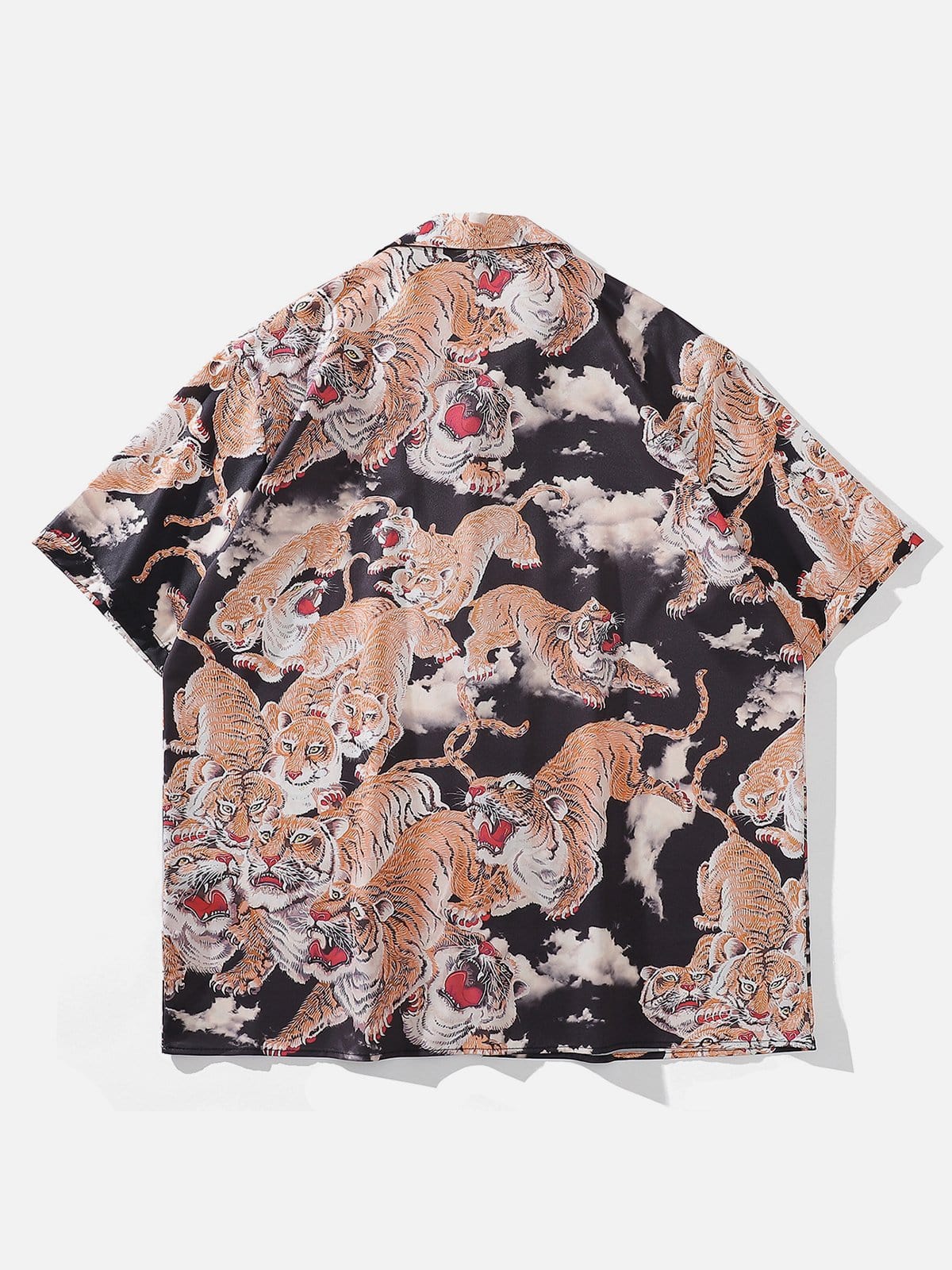 Tigers Print Short Sleeve Shirt - Kawaii Side