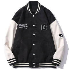 Towel Embroidered Letters Varsity Jacket - Kawaii Side