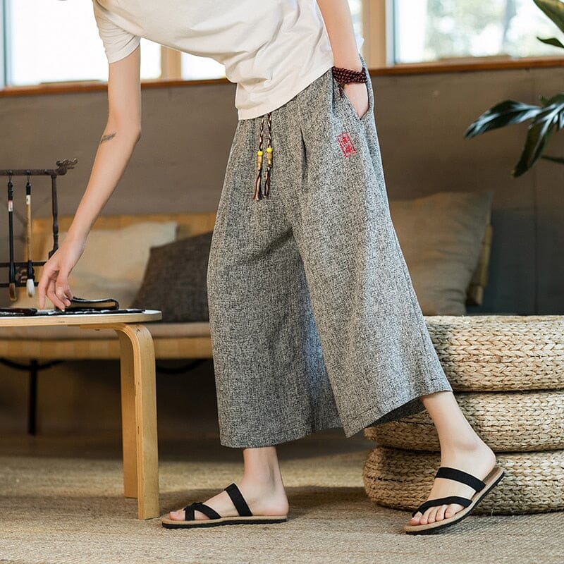 Traditional and Casual Wide Kimono Pants - Kawaii Side