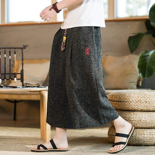Traditional and Casual Wide Kimono Pants - Kawaii Side