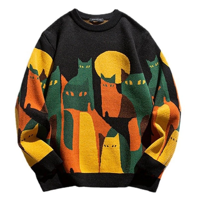Vintage Desert Cats Sweater - Kawaii Side