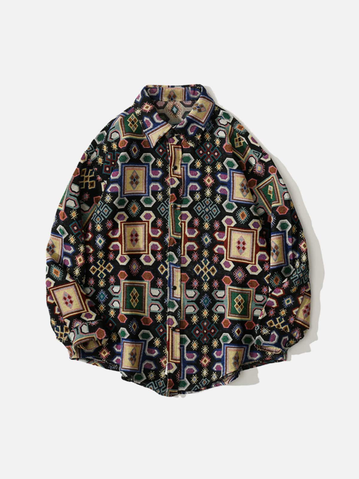 Vintage Ethnic Weaving Shacket - Kawaii Side