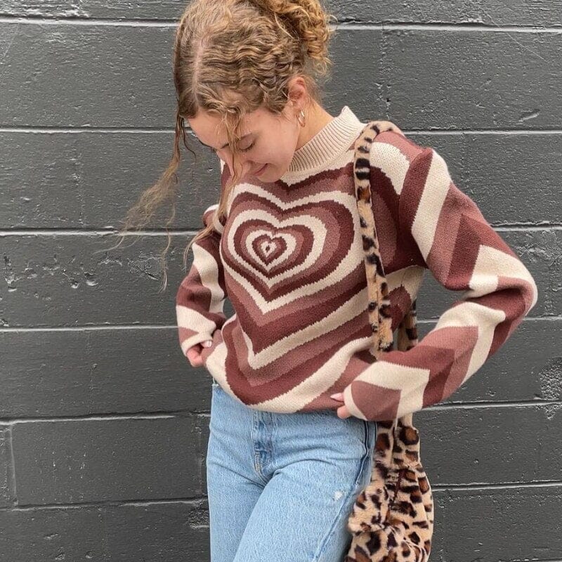 Vintage Heart Sweater - Kawaii Side