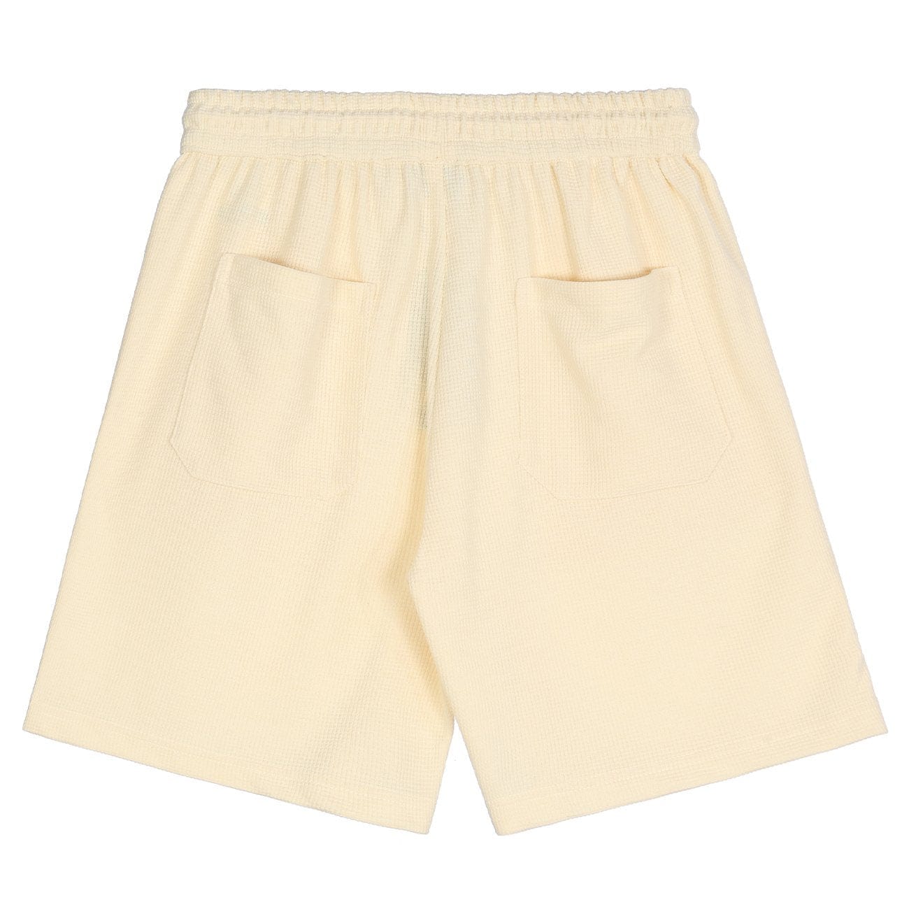 Waffle Solid Color Drawstring Shorts - Kawaii Side