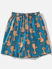 Walking Red Eye Duck Shorts - Kawaii Side