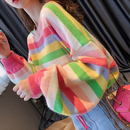 Women's Rainbow Sweater - Kawaii Side