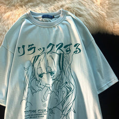 Y2k Style Sad Anime T-Shirt - Kawaii Side