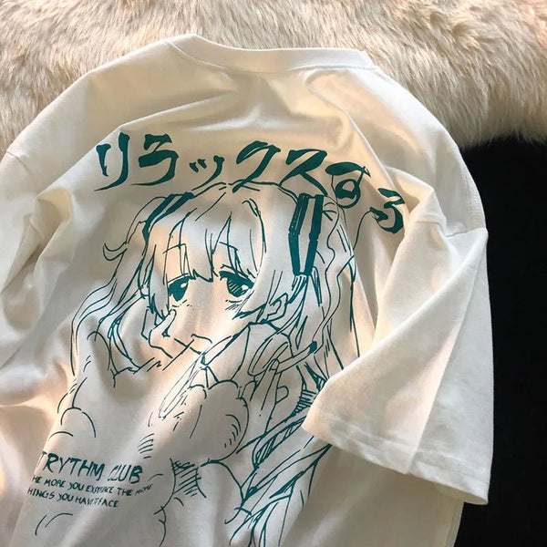 Y2k Style Sad Anime T-Shirt - Kawaii Side